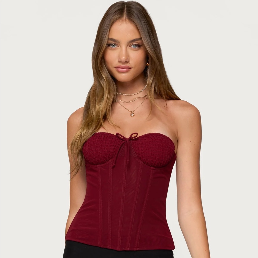 Burgundy Corset Top